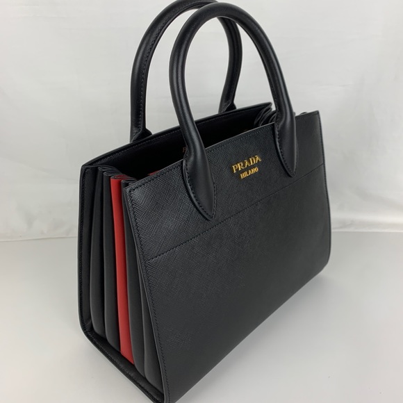 New Prada Italian Bibliotheque Saffiano City Tote - Picture 2 of 8